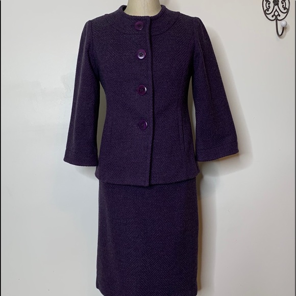 PENDLETON Herringbone Wool Jkt/Skirt Suit Sz 8 - Picture 16 of 16